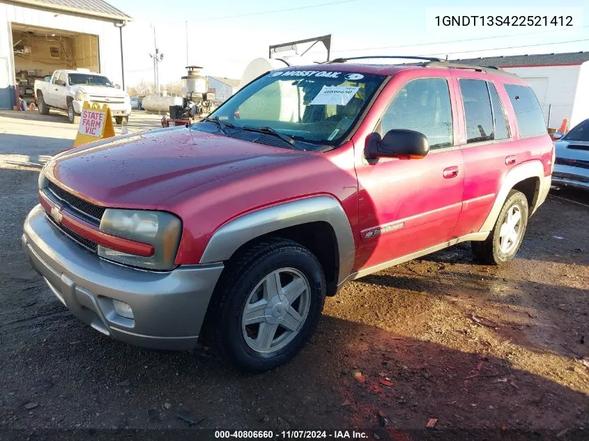 2002 Chevrolet Trailblazer Ltz VIN: 1GNDT13S422521412 Lot: 40806660