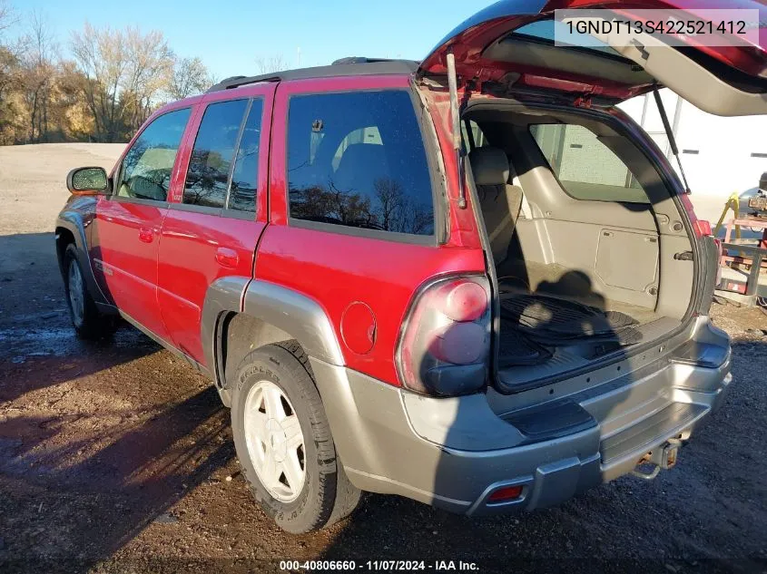 2002 Chevrolet Trailblazer Ltz VIN: 1GNDT13S422521412 Lot: 40806660