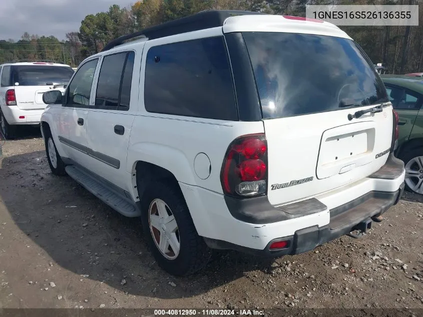 2002 Chevrolet Trailblazer Ext Lt VIN: 1GNES16S526136355 Lot: 40812950