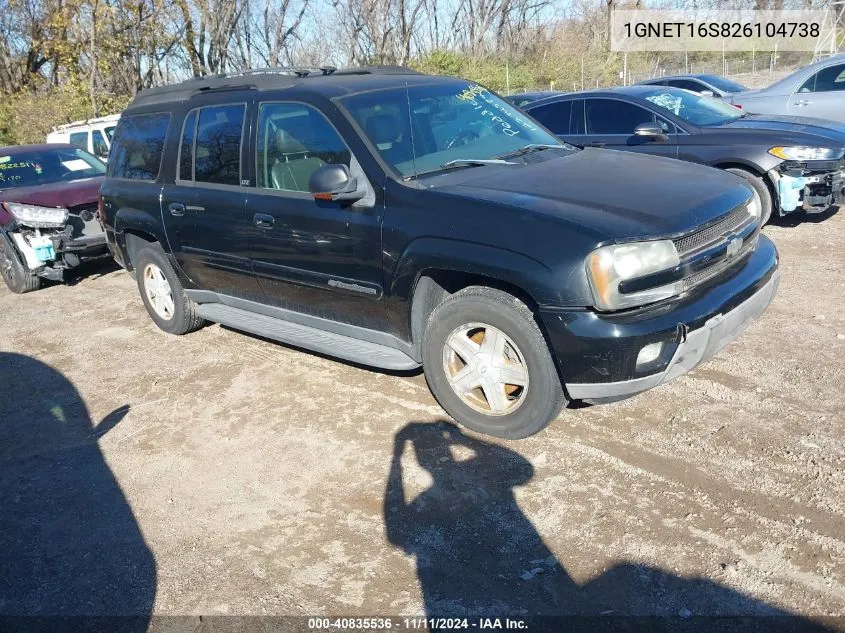 2002 Chevrolet Trailblazer Ext Lt VIN: 1GNET16S826104738 Lot: 40835536