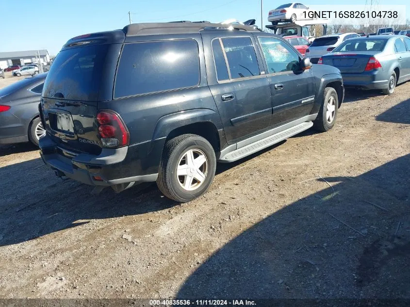 2002 Chevrolet Trailblazer Ext Lt VIN: 1GNET16S826104738 Lot: 40835536