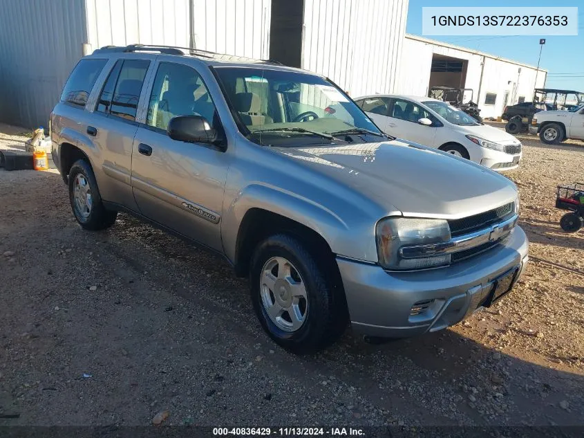 1GNDS13S722376353 2002 Chevrolet Trailblazer Ls