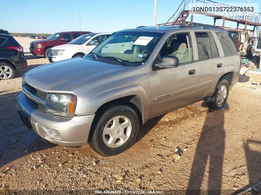 1GNDS13S722376353 2002 Chevrolet Trailblazer Ls