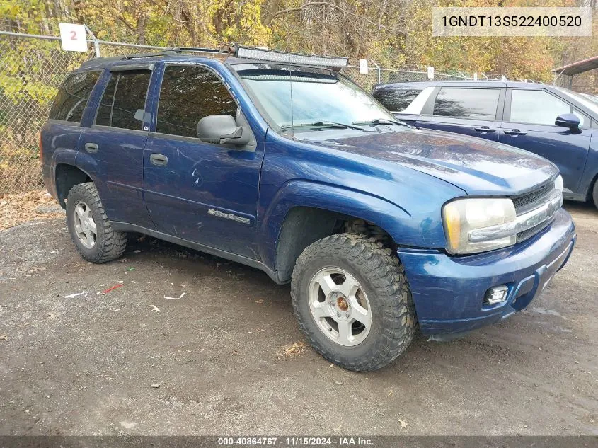 2002 Chevrolet Trailblazer Ls VIN: 1GNDT13S522400520 Lot: 40864767