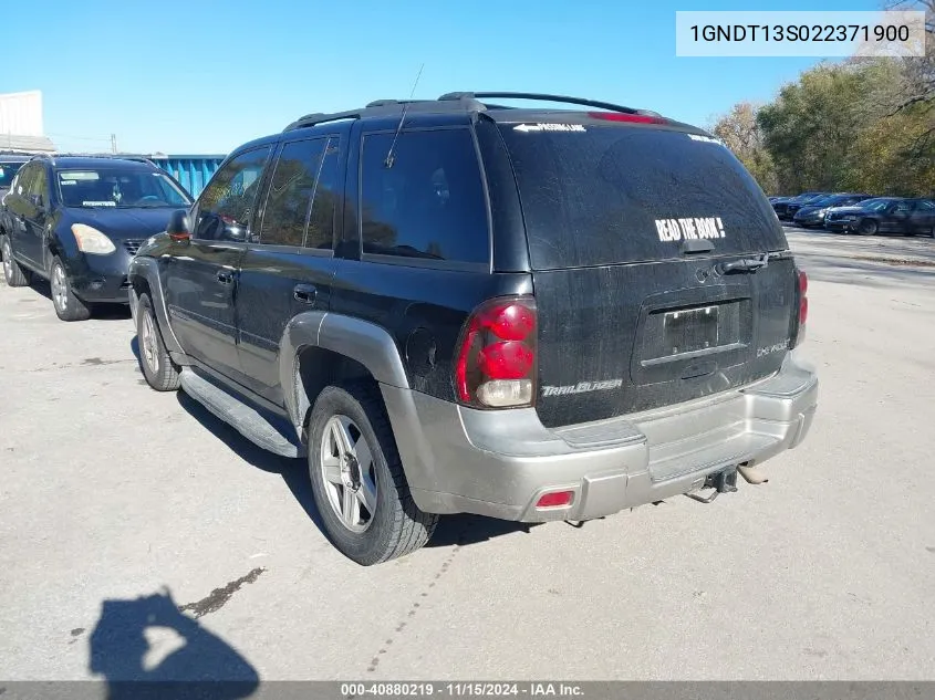 2002 Chevrolet Trailblazer Ltz VIN: 1GNDT13S022371900 Lot: 40880219