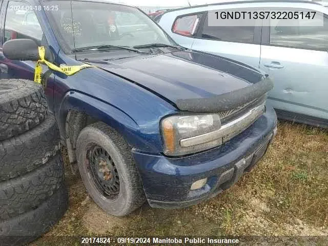 2003 Chevrolet Trailblazer Lt VIN: 1GNDT13S732205147 Lot: 20174824