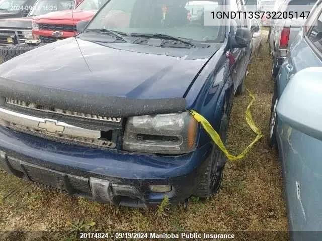 2003 Chevrolet Trailblazer Lt VIN: 1GNDT13S732205147 Lot: 20174824