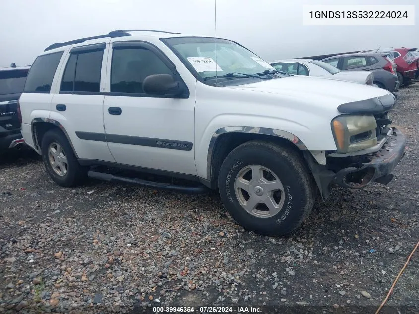 2003 Chevrolet Trailblazer Ls VIN: 1GNDS13S532224024 Lot: 39946354