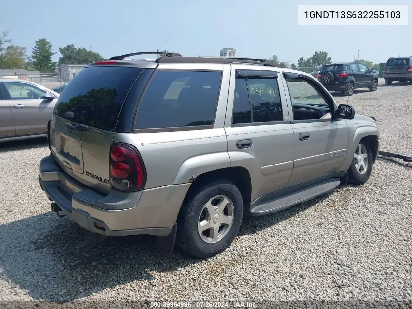 2003 Chevrolet Trailblazer Lt VIN: 1GNDT13S632255103 Lot: 39954996