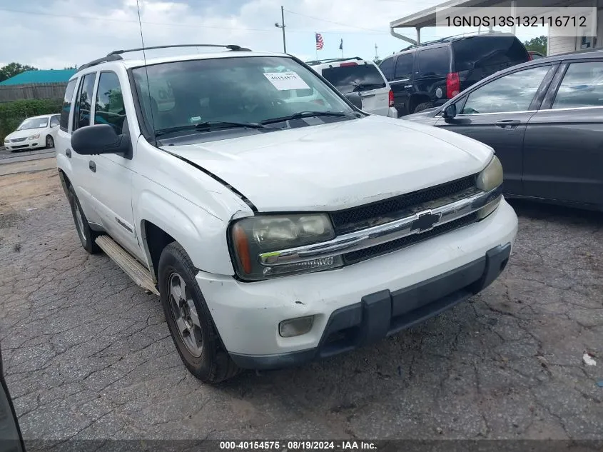 2003 Chevrolet Trailblazer Lt VIN: 1GNDS13S132116712 Lot: 40154575