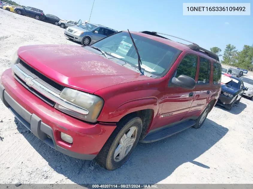 2003 Chevrolet Trailblazer Ext Lt VIN: 1GNET16S336109492 Lot: 40207114