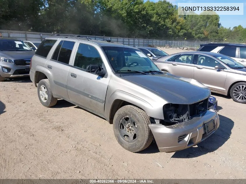 2003 Chevrolet Trailblazer Ls VIN: 1GNDT13S332258394 Lot: 40262366