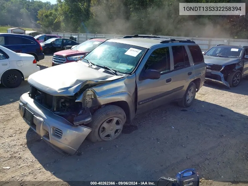 2003 Chevrolet Trailblazer Ls VIN: 1GNDT13S332258394 Lot: 40262366