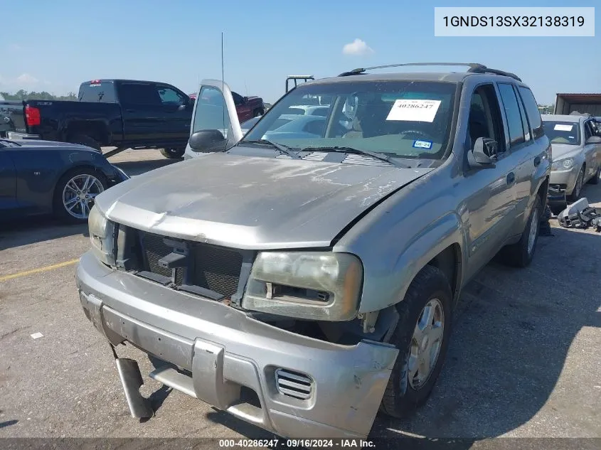 2003 Chevrolet Trailblazer VIN: 1GNDS13SX32138319 Lot: 40286247