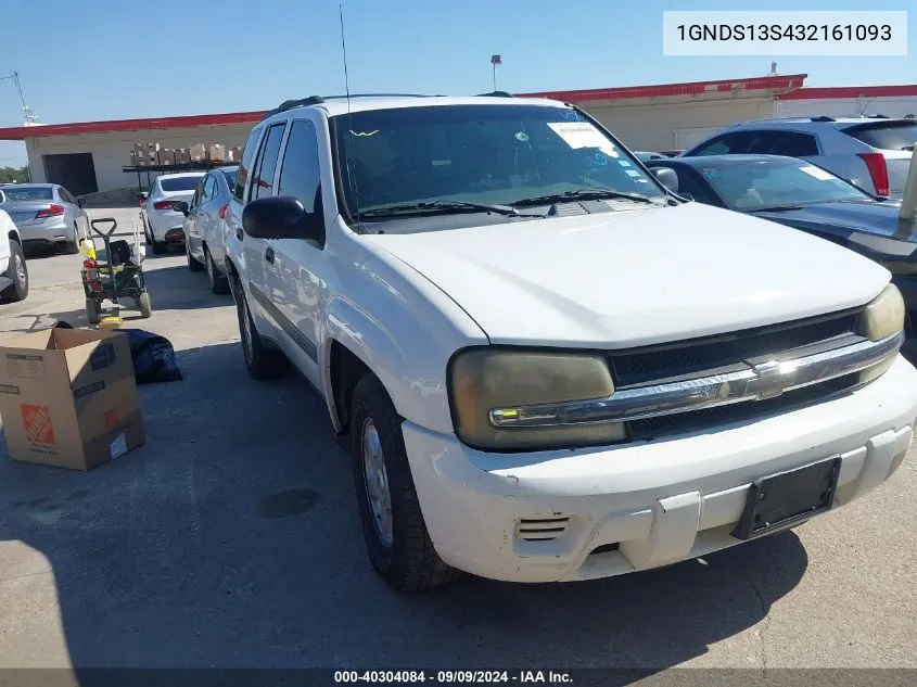 2003 Chevrolet Trailblazer Ls VIN: 1GNDS13S432161093 Lot: 40304084