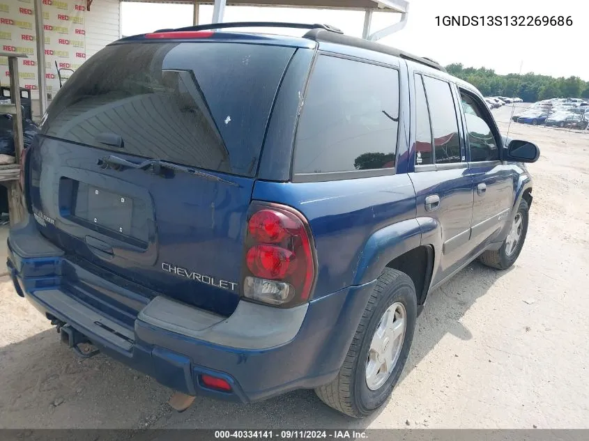 2003 Chevrolet Trailblazer Ls VIN: 1GNDS13S132269686 Lot: 40334141