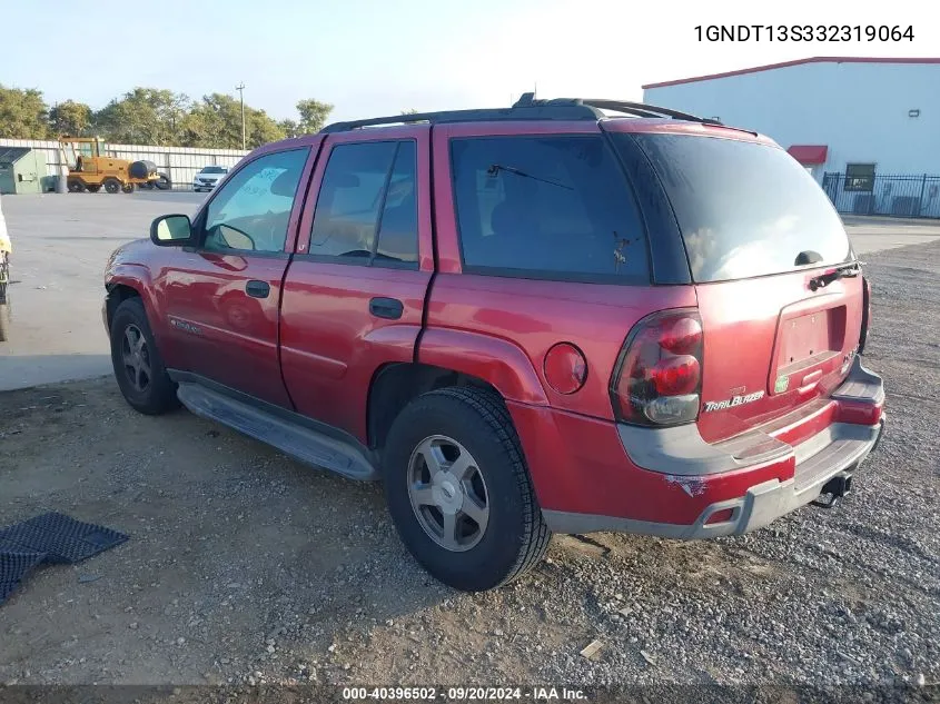 2003 Chevrolet Trailblazer Lt VIN: 1GNDT13S332319064 Lot: 40396502