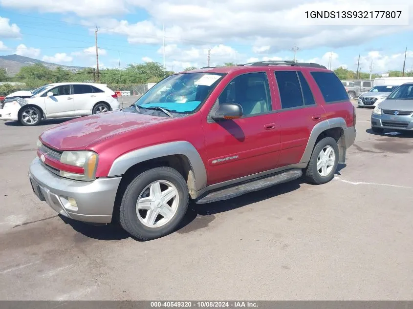 2003 Chevrolet Trailblazer Ltz VIN: 1GNDS13S932177807 Lot: 40549320