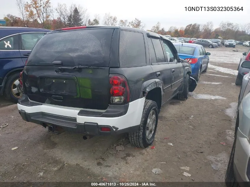 2003 Chevrolet Trailblazer Lt VIN: 1GNDT13S032305364 Lot: 40671813