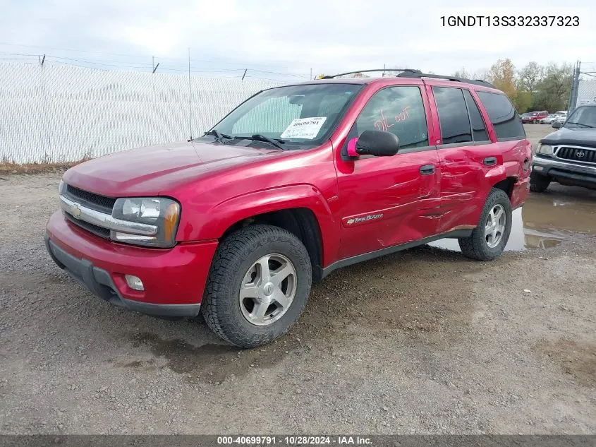 2003 Chevrolet Trailblazer Lt VIN: 1GNDT13S332337323 Lot: 40699791