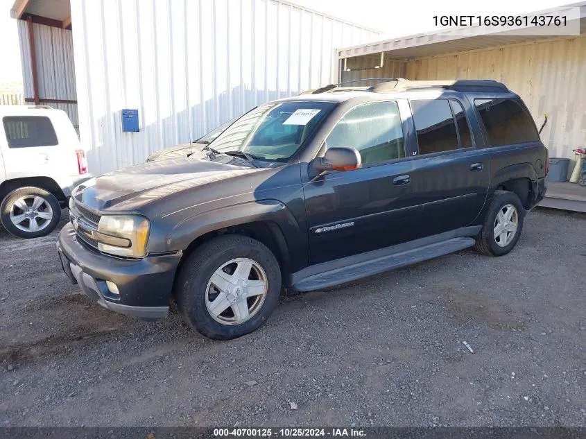 2003 Chevrolet Trailblazer Ext Lt VIN: 1GNET16S936143761 Lot: 40700125