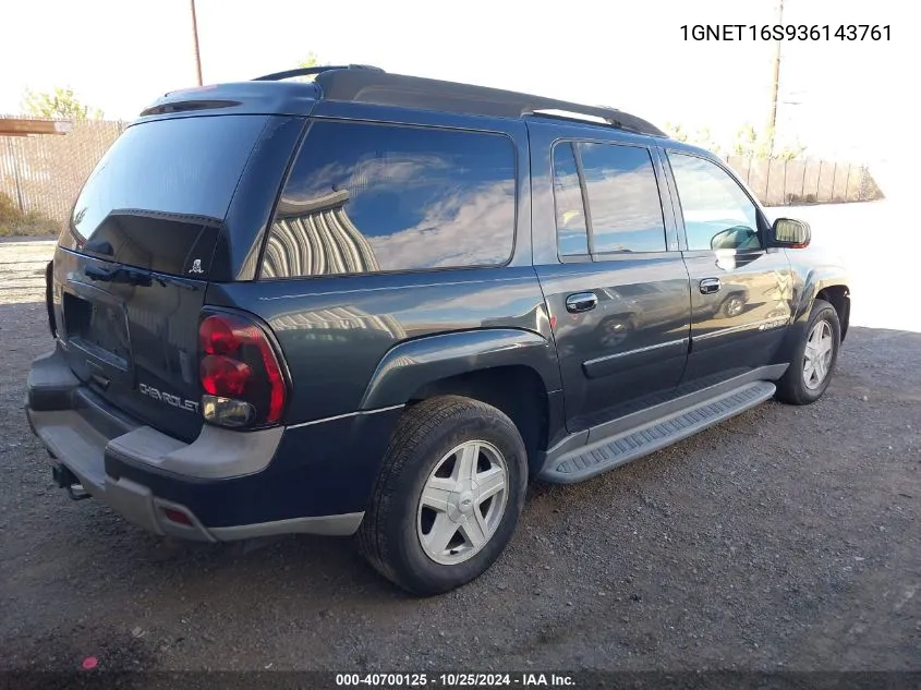 2003 Chevrolet Trailblazer Ext Lt VIN: 1GNET16S936143761 Lot: 40700125