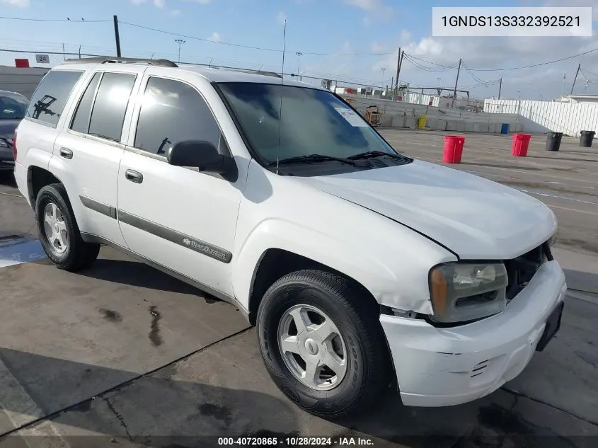 2003 Chevrolet Trailblazer Ls VIN: 1GNDS13S332392521 Lot: 40720865