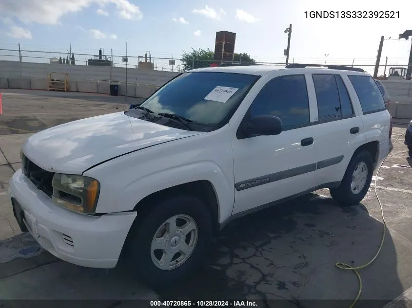 2003 Chevrolet Trailblazer Ls VIN: 1GNDS13S332392521 Lot: 40720865