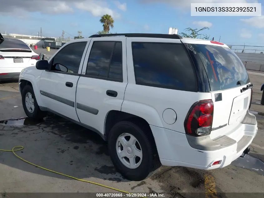 2003 Chevrolet Trailblazer Ls VIN: 1GNDS13S332392521 Lot: 40720865