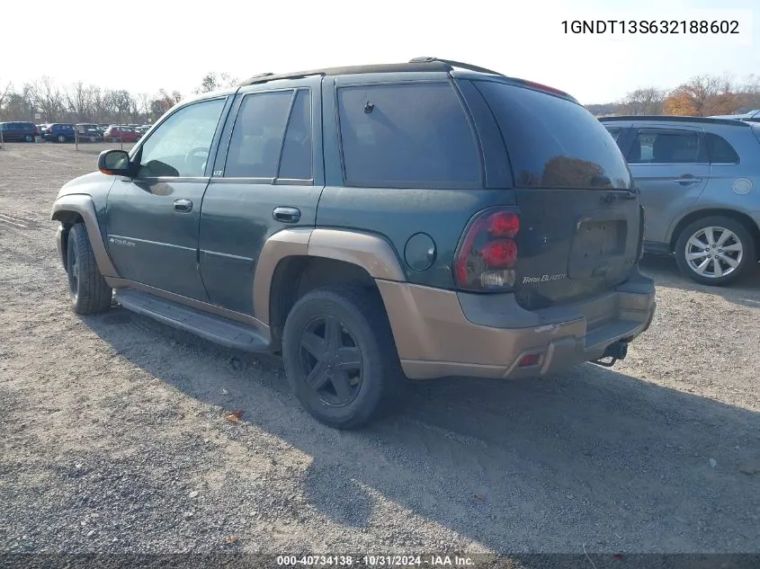 2003 Chevrolet Trailblazer Ltz VIN: 1GNDT13S632188602 Lot: 40734138