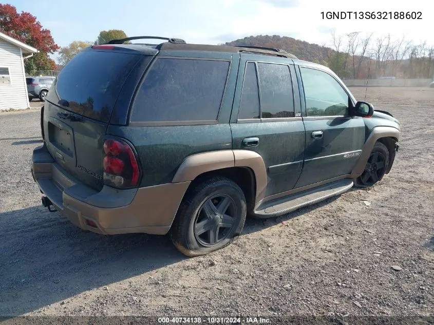 2003 Chevrolet Trailblazer Ltz VIN: 1GNDT13S632188602 Lot: 40734138