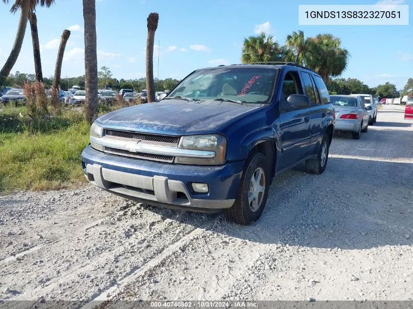 2003 Chevrolet Trailblazer Lt VIN: 1GNDS13S832327051 Lot: 40740802