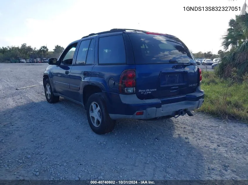 2003 Chevrolet Trailblazer Lt VIN: 1GNDS13S832327051 Lot: 40740802