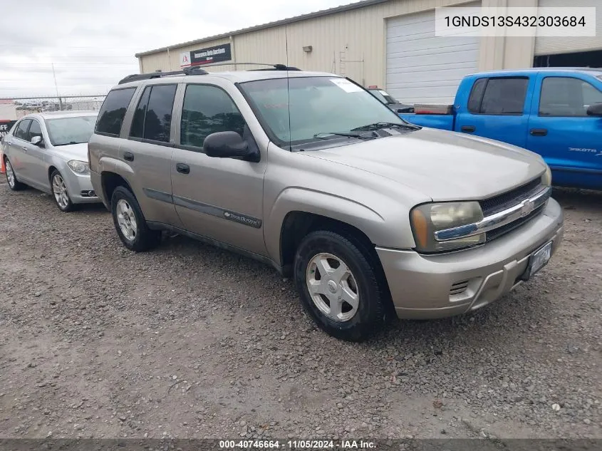 2003 Chevrolet Trailblazer Ls VIN: 1GNDS13S432303684 Lot: 40746664