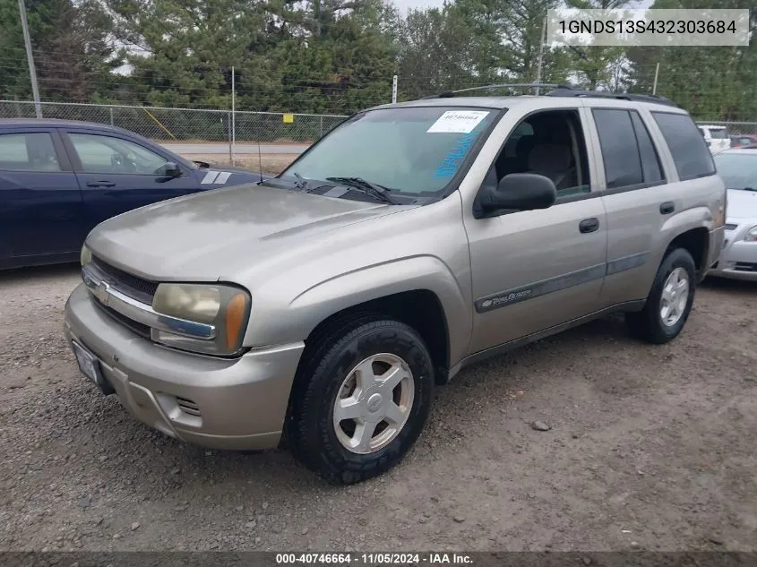 2003 Chevrolet Trailblazer Ls VIN: 1GNDS13S432303684 Lot: 40746664