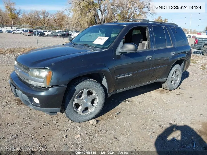 2003 Chevrolet Trailblazer Lt VIN: 1GNDT13S632413424 Lot: 40756515