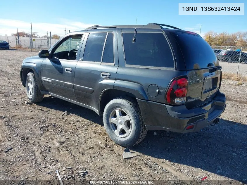 2003 Chevrolet Trailblazer Lt VIN: 1GNDT13S632413424 Lot: 40756515