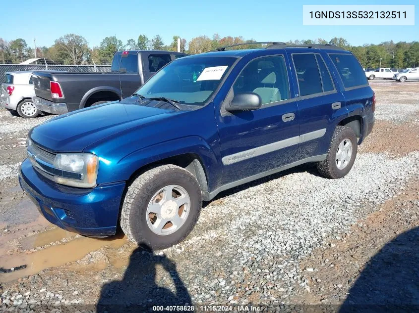 2003 Chevrolet Trailblazer Ls VIN: 1GNDS13S532132511 Lot: 40758828