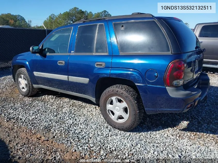 2003 Chevrolet Trailblazer Ls VIN: 1GNDS13S532132511 Lot: 40758828