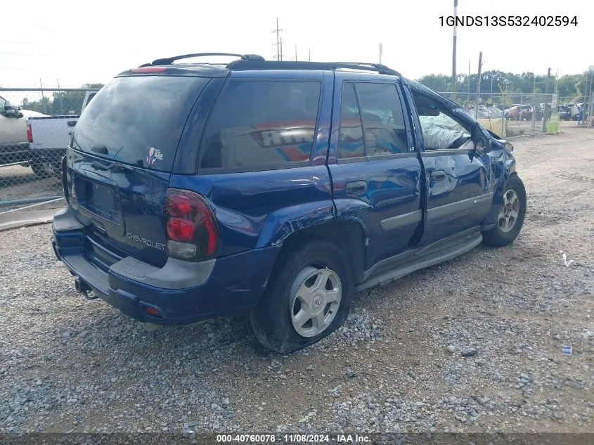 2003 Chevrolet Trailblazer Ls VIN: 1GNDS13S532402594 Lot: 40760078