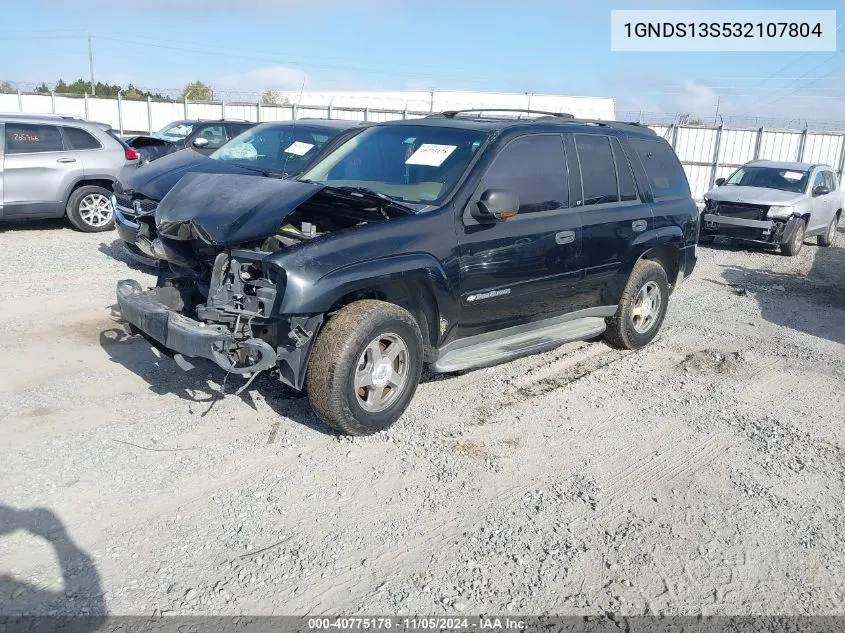 2003 Chevrolet Trailblazer Lt VIN: 1GNDS13S532107804 Lot: 40775178