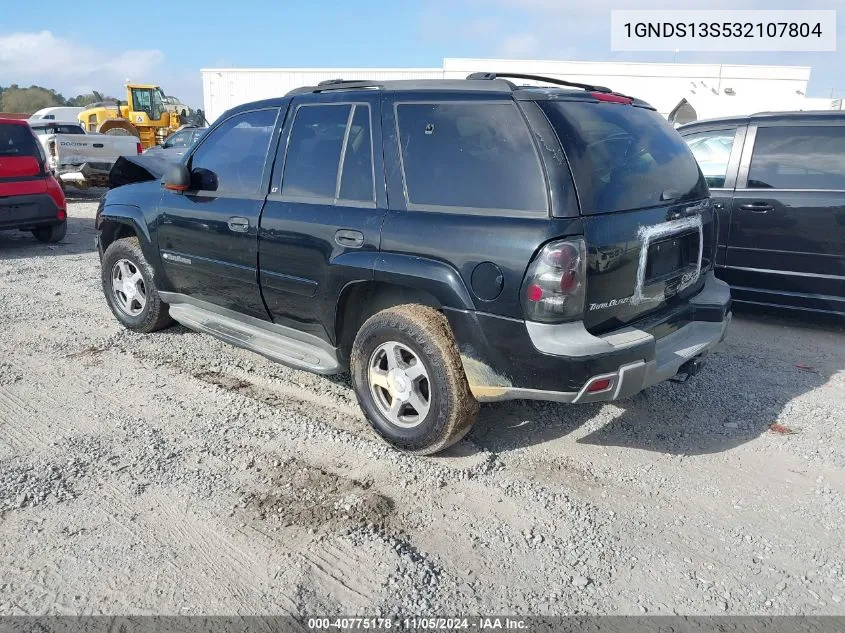 2003 Chevrolet Trailblazer Lt VIN: 1GNDS13S532107804 Lot: 40775178