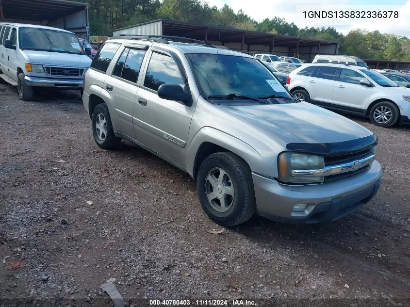 2003 Chevrolet Trailblazer Lt VIN: 1GNDS13S832336378 Lot: 40780403