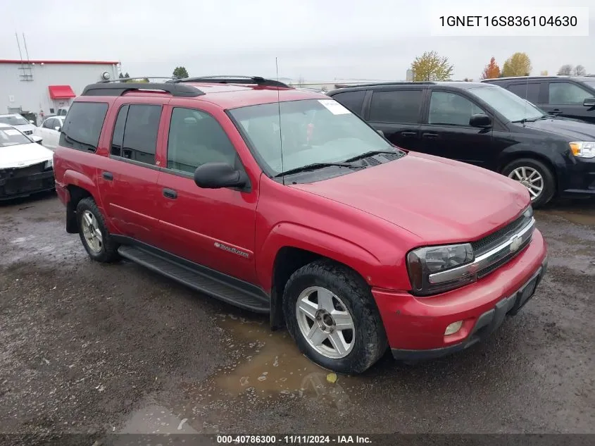 2003 Chevrolet Trailblazer Ext Lt VIN: 1GNET16S836104630 Lot: 40786300