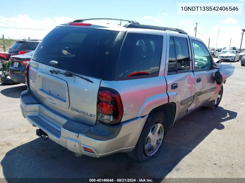 2004 Chevrolet Trailblazer Ls VIN: 1GNDT13S542406546 Lot: 40146648