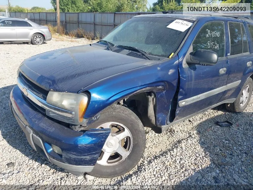 2004 Chevrolet Trailblazer Ls VIN: 1GNDT13S642209093 Lot: 40176236