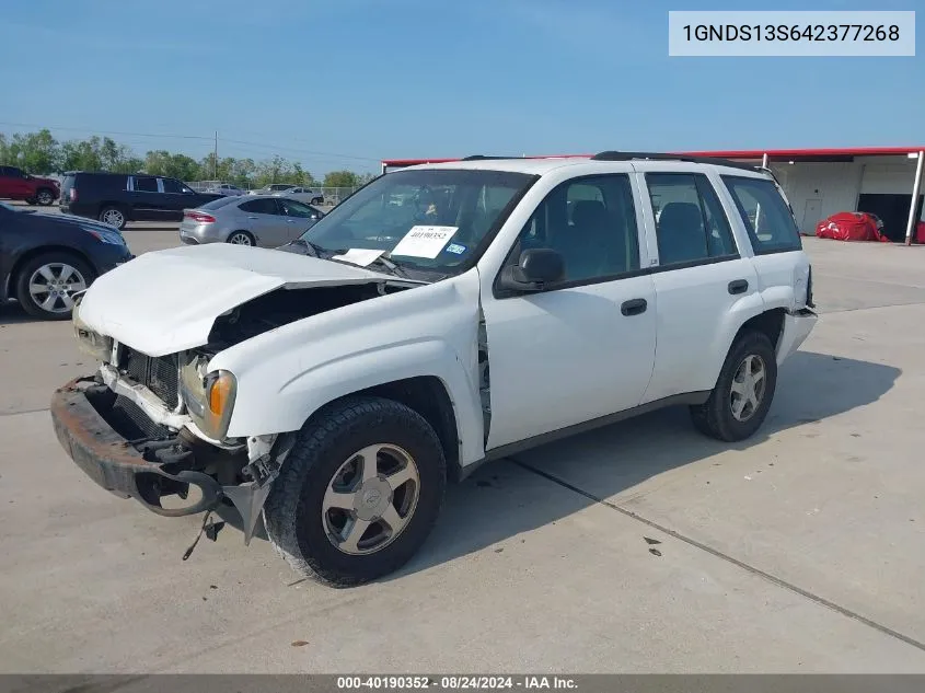 2004 Chevrolet Trailblazer Ls VIN: 1GNDS13S642377268 Lot: 40190352