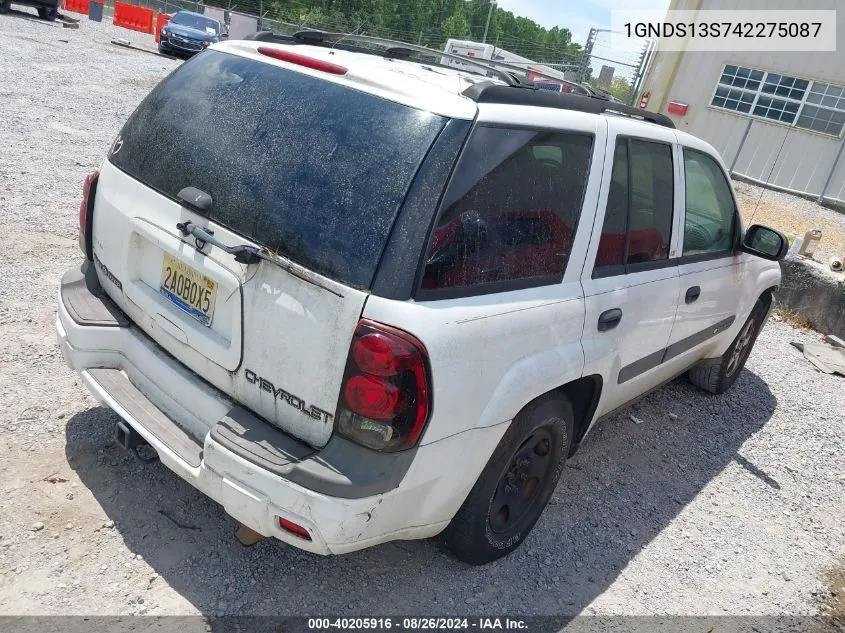 2004 Chevrolet Trailblazer Ls VIN: 1GNDS13S742275087 Lot: 40205916