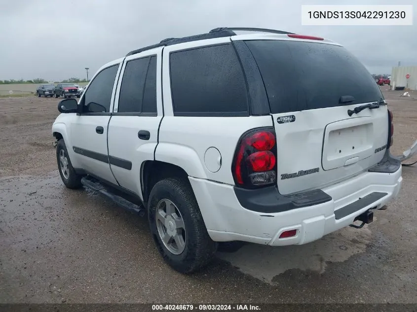 2004 Chevrolet Trailblazer Ls VIN: 1GNDS13S042291230 Lot: 40248679