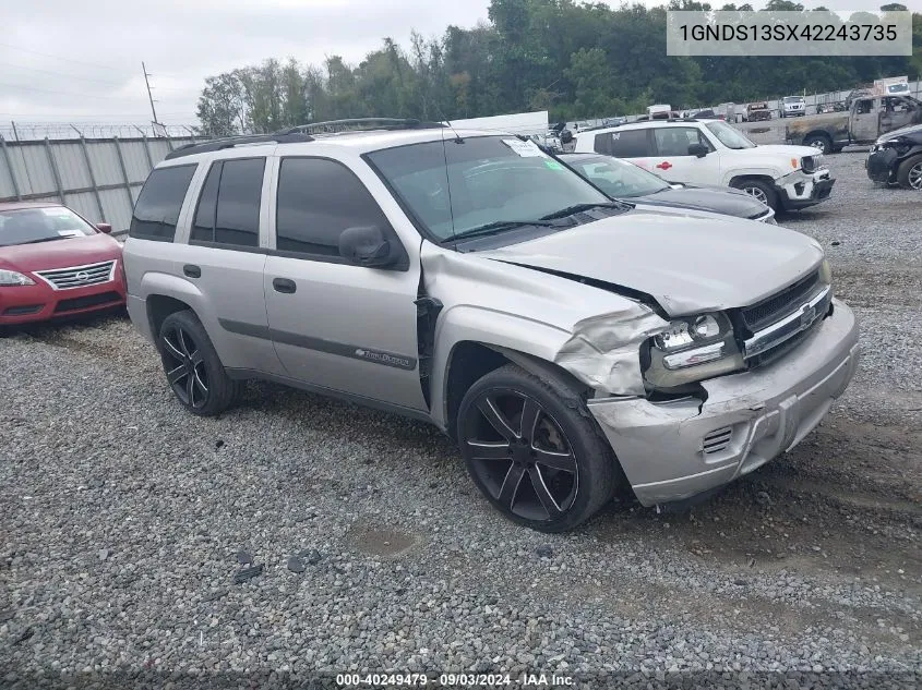 2004 Chevrolet Trailblazer Ls VIN: 1GNDS13SX42243735 Lot: 40249479